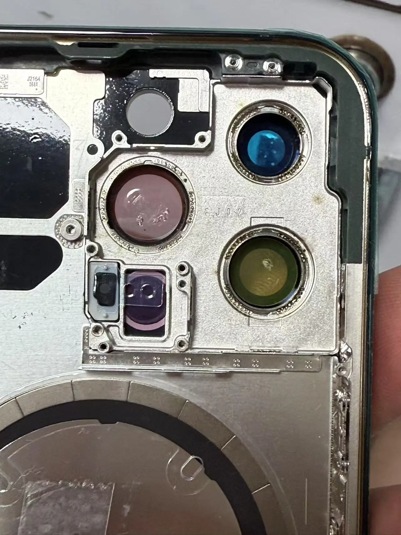 

whole sale 13pro housing with together back glass，with Sapphire mirror,with button and sin tray,with mesh and magnet