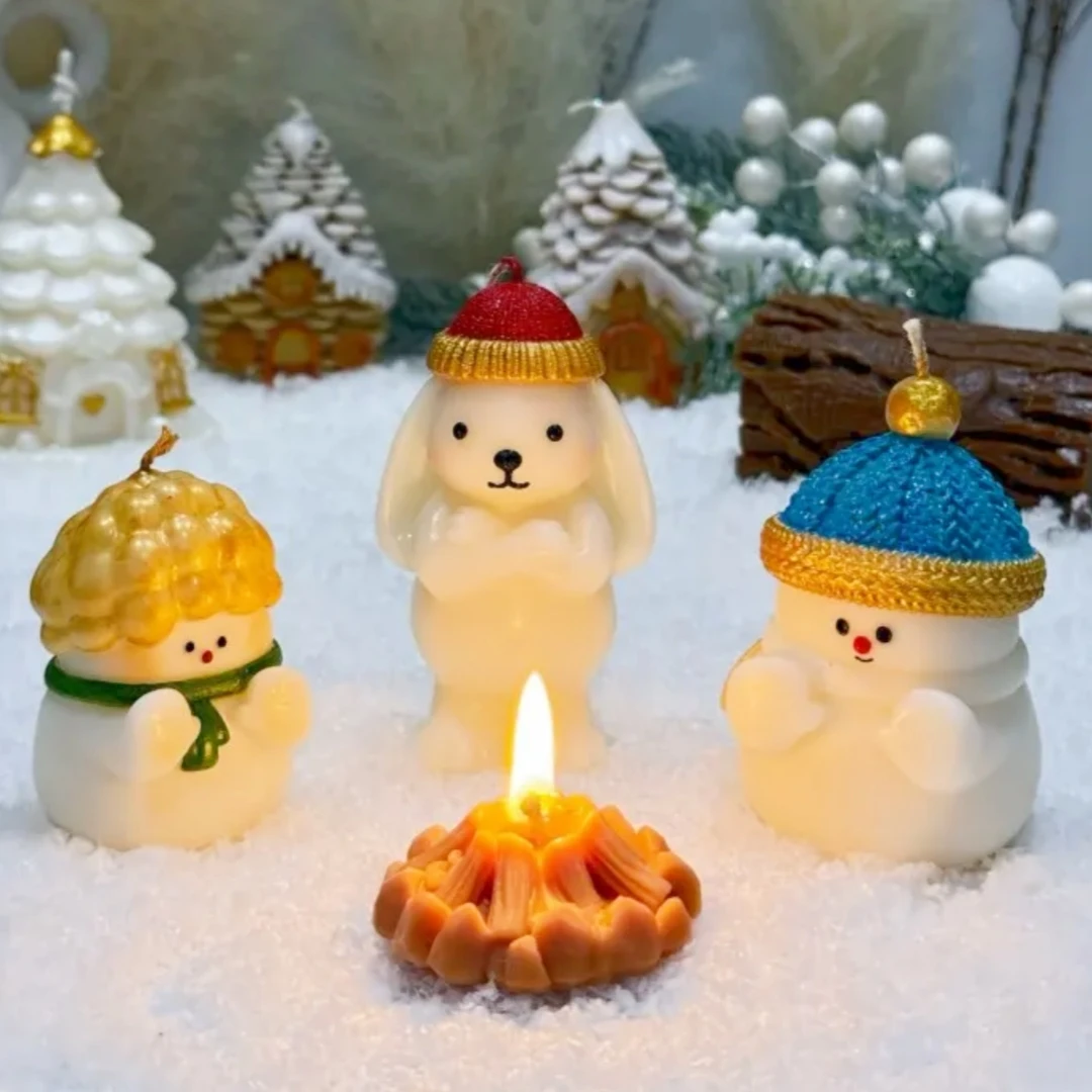 السنة الجديدة ثلج الروائح شمعة قالب من السيليكون زينة عيد الميلاد زخرفة قالب راتنجات الايبوكسي #1