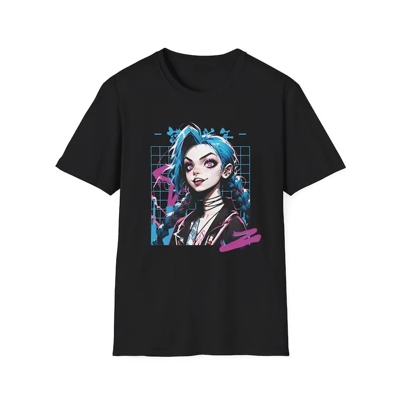 Jinx / Powder Arcane T-Shirt Fanart High-Quality Gamer Apparel Perfect Gift for Fans