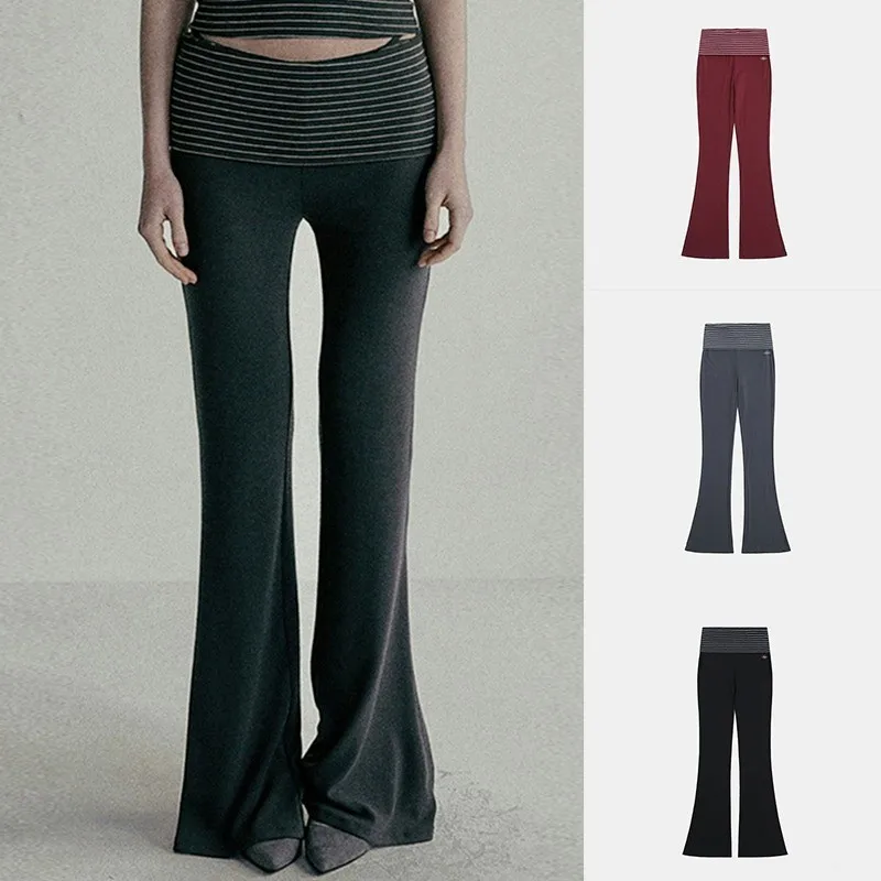 

Спортивные брюки Badblood BCAC American Folding, женские повседневные брюки в полоску, модные брюки для йоги.