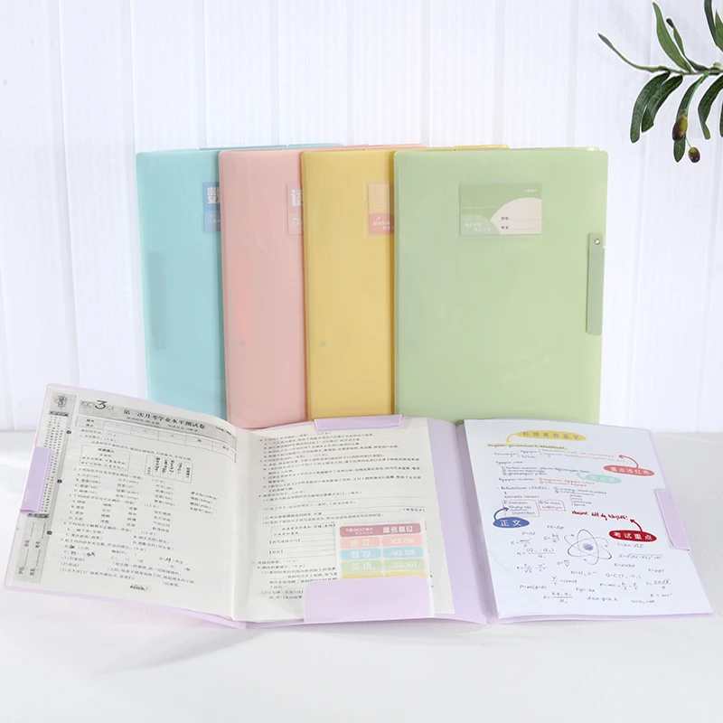 مبرد قوس ذو رافعة دوارة ثلاثي الطي من Kobest A3 - حامل امتحان بلون كريمي، مجلد علامة تبويب سحب تحميل جانبي صديق للطلاب