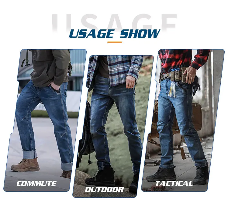 Emersongear Blue Label Freedom Taktische Jeans Duty Cargohose Denim Hose Ergonomisch Camping Wandern Jagd Sport Outdoor – Detail 9