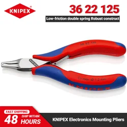 KNIPEX 36 22 125 Electronics Mounting Pliers 5-inch Robust Construct Low-friction Double Spring Cutter High Quality Non-slipping