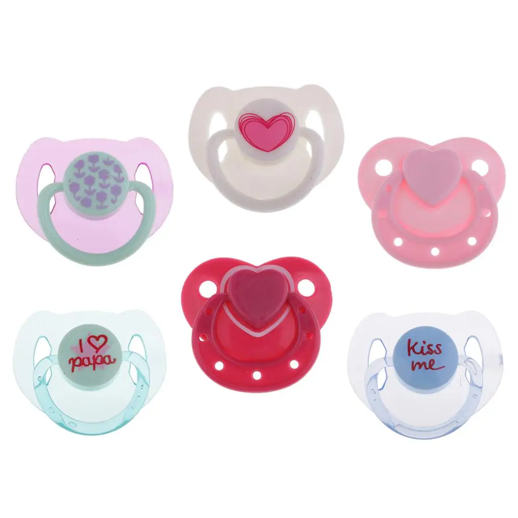 6 Colors Dummy Magnetic Pacifier for Reborn Baby Simulated Lifelike Doll Accs for Baby Doll