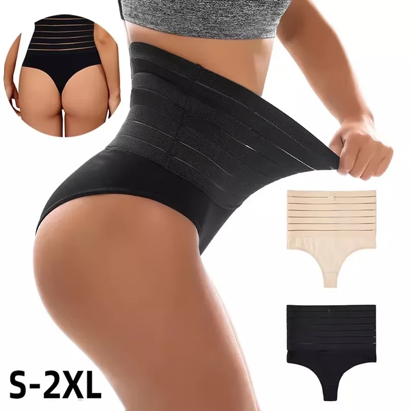 Postpartum Belly Band Abdominal Compression Slimming High Waist Shaping Panty Breathable Body Shaper Butt Lifter Seamless Panty