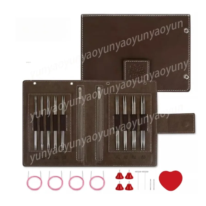 

Knitting Tool, Hexagonal Water Drop Ring Needle Polygon Solid Stainless Steel Removable Ring Needle Set