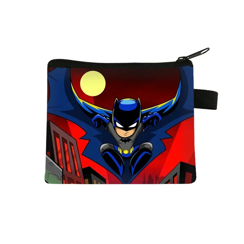 DC Anime Figure Justice League Batman Bruce Wayne Coin Purse Portable Card Case Coin Key Storage Bag Clutch Small Gifts