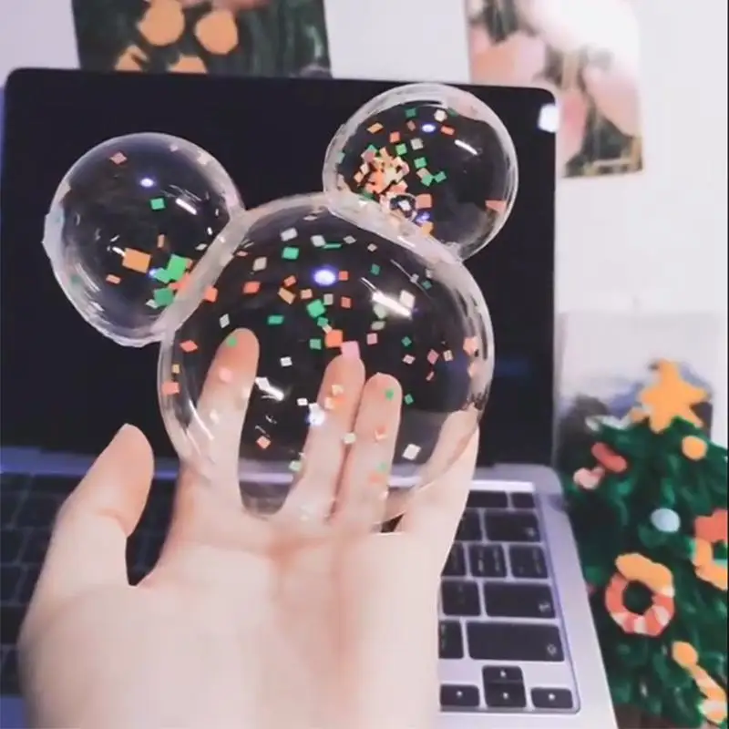 Kerst Ornamenten Nano Bubble Lijm Pinch Decompressie Gom Kaart Sticker Diy Internet Celebrity Bubble Ball Speciale Nano Lijm