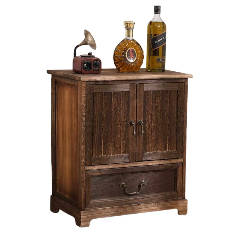 Solid wood chest of drawers Storage cabinet Living room wall storage sideboard