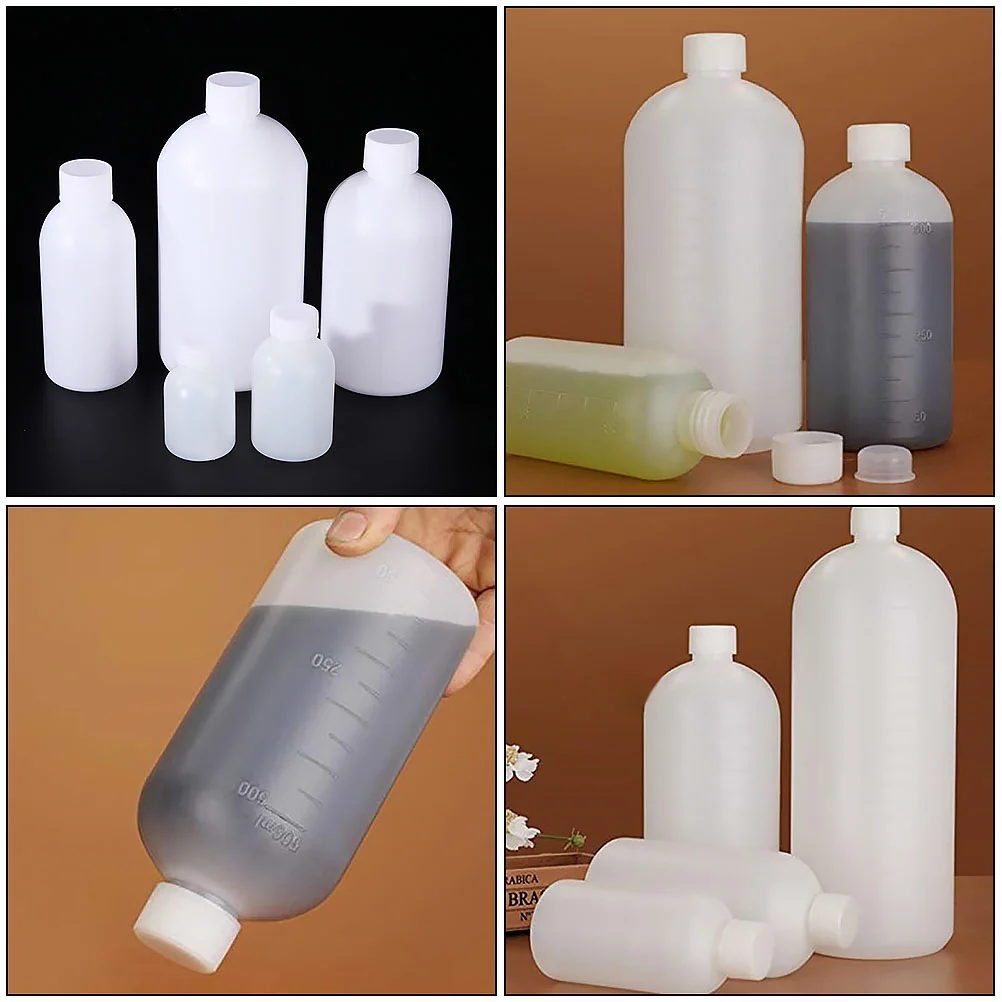 2 Pcs Reagent Bottle 500ml Vial Sealing Pill Plastic High Grade Hdpe Polyethylene Container