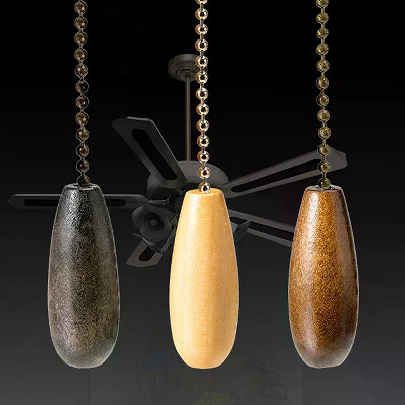 Ceiling Fan Chain Pulls Wooden Pull Chain Pendant Rope Extension Pull Chain Easy Install Removal For Ceiling Light Lamp Fan