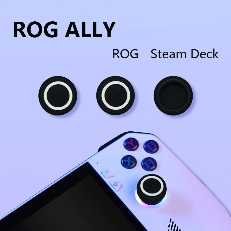 4 sztuki silikonowy Joystick nakładki na przyciski ochraniacz Rocker osłona przycisku nasadki do deck parowy i akcesoria konsola do gier ROG Ally