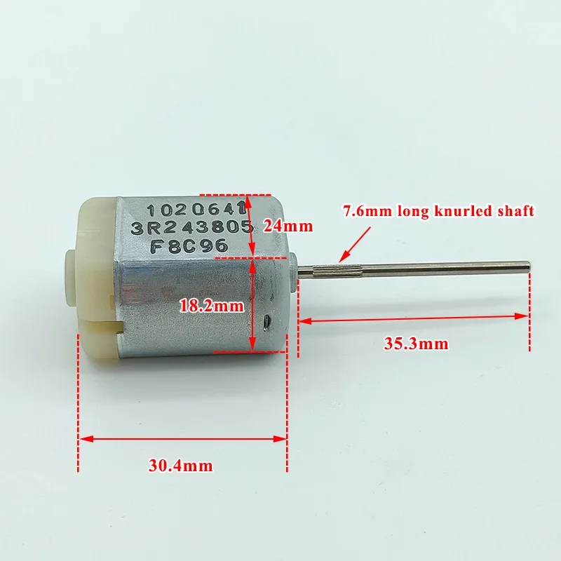 JOHNSON 1020641 FC-280SC-20150 Mini 280 motore elettrico DC 6V-12V 12000RPM 35mm albero lungo per specchietto retrovisore serratura portiera auto