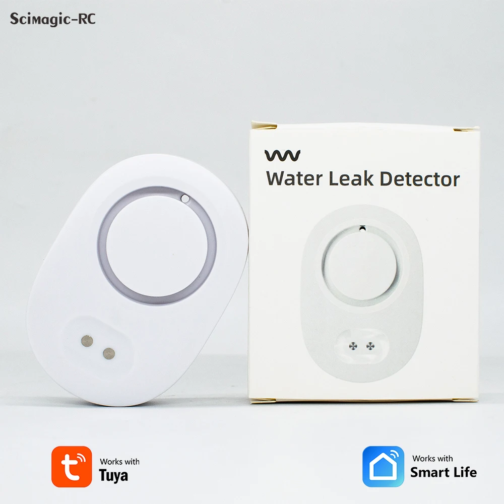

Wireless Water Leak Sensor with 100dB Siren, Early Flood Alert to Phone via APP, for Home, Basement, Kitchen, Water Heater Leak