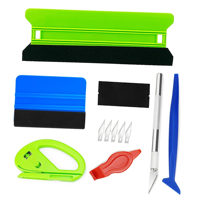 

NeoWrap Car Wrapping Tool Kit 4" & 8.3" Felt Squeegees Car Adhesive Vinyl Spatula Scraper Cutter Foil Film Tool Window Tint Kit