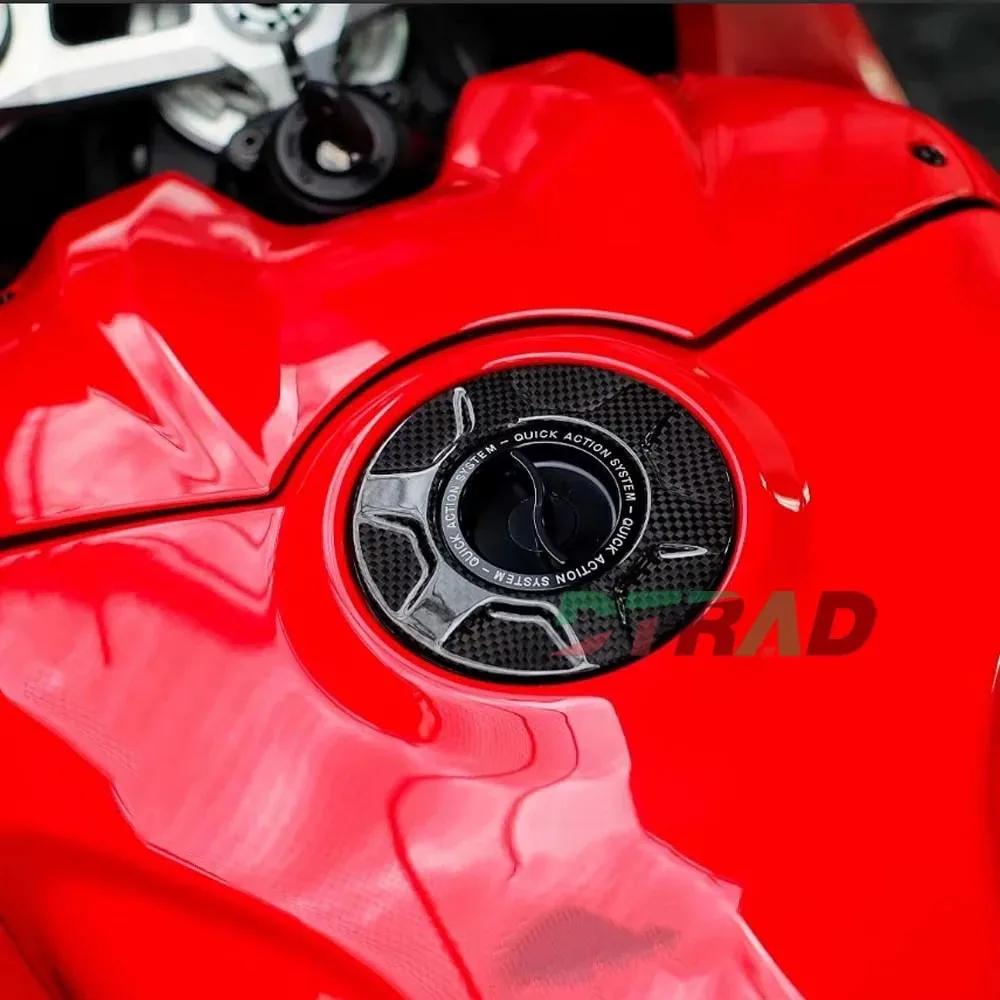 Carbon Fiber Quick Release Fuel Tank Cap For Ducati Panigale V4 V2 899 959 1199 1299 Motorcycle Modification Oil Gas Cover Parts