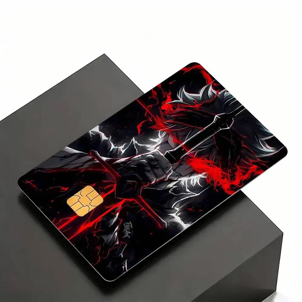 Action-Packed Anime B-Black Clover A-Asta  Credit Card HD Stickers Small Chip Waterproof Sticker Game Card Decal Gift view 4