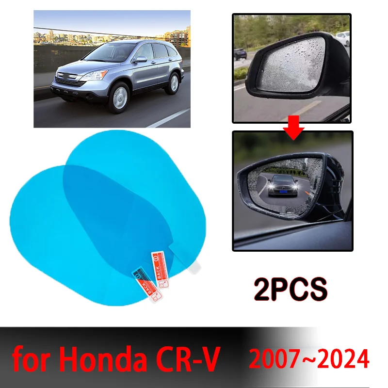 for Honda CR-V 2007~2024  Accessories Car Mirrors Glass Anti-Fog hydrophobikFilm Waterproof Protective Films Auto Parts Decal