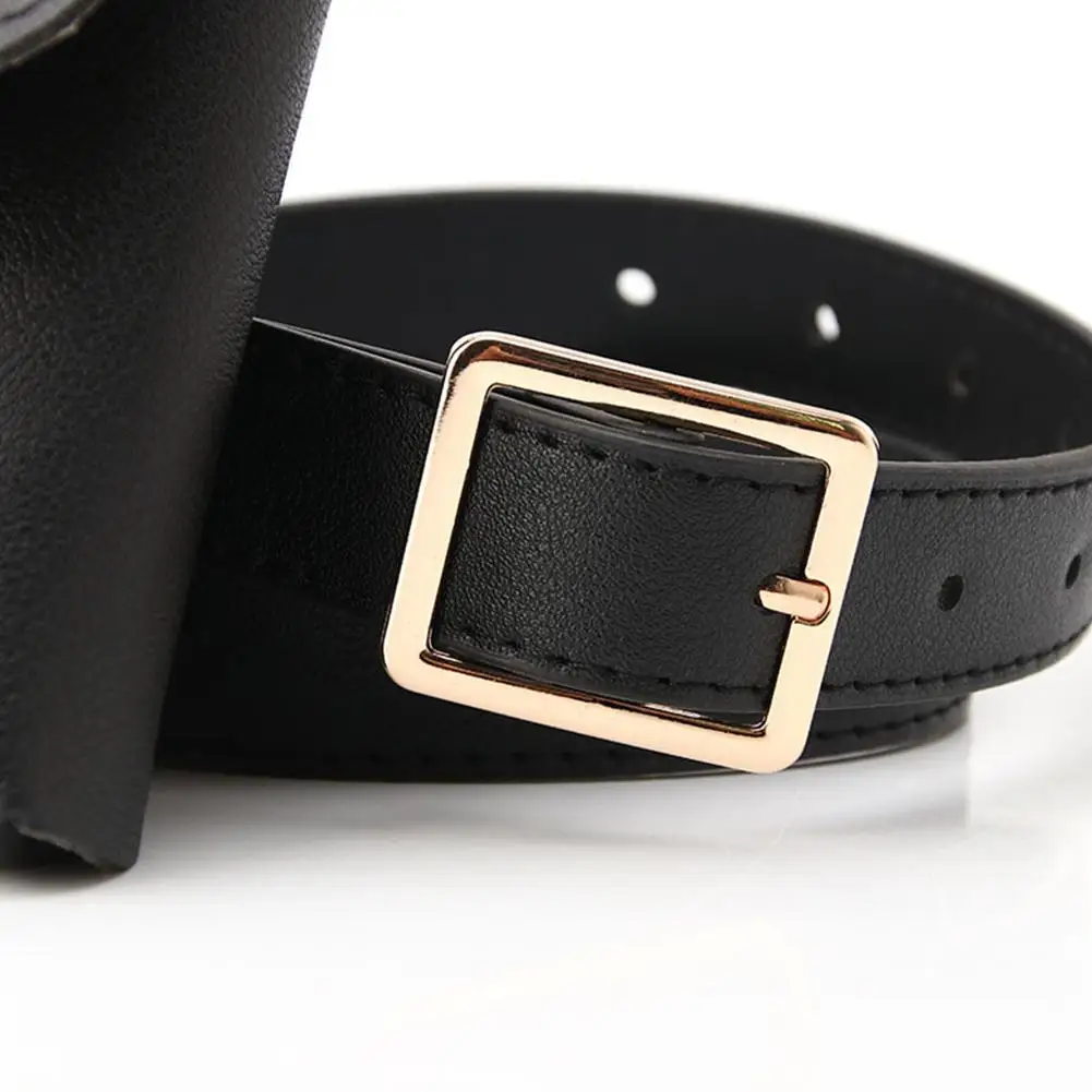 Neue Frauen Taille Taschen PU Leder Fanny Pack Brust Tasche frauen Gürtel Mode Pin Schnalle Dünnen Gürtel Tasche – Detail 13