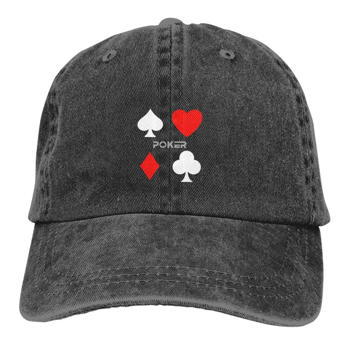 Poker Suite หมวกเบสบอลคลาสสิก Peaked Cap Poker Sun Shade หมวกสําหรับชาย