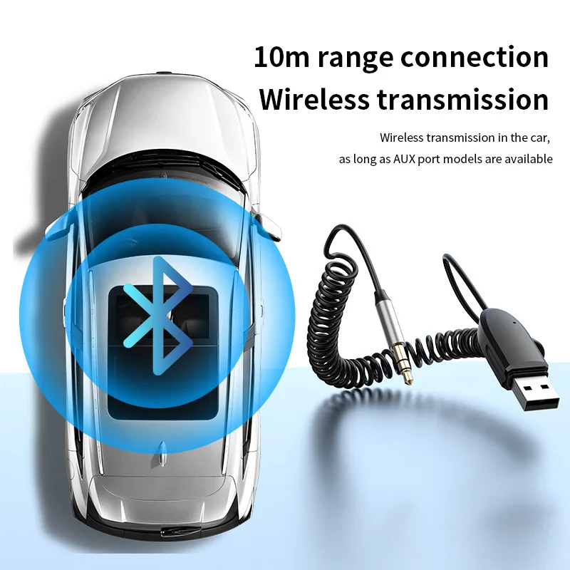 Wireless Bluetooth 5.4 Adapter Audio Cable For Cars USB Bluetooth 3.5mm Jacks Receiver Transmitter Music Speaker Dongle Handfree