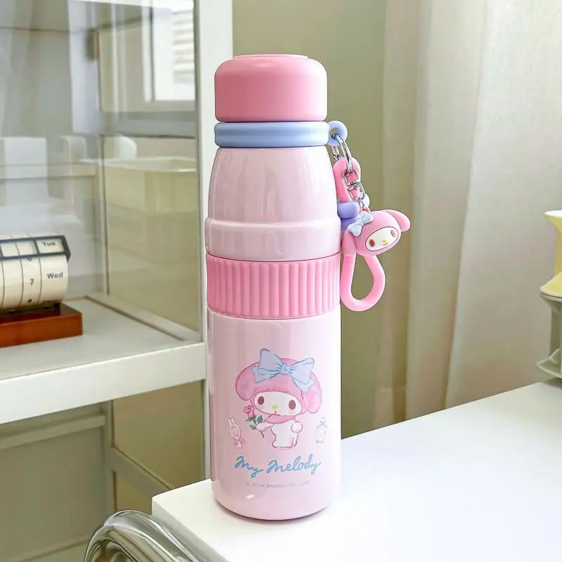 Sanrio Cinnamoroll My Melody Anime Kawaii Children Thermos Cup Cute Kuromi Cartoon Drinking Kettle Lovely Gifts for Kids