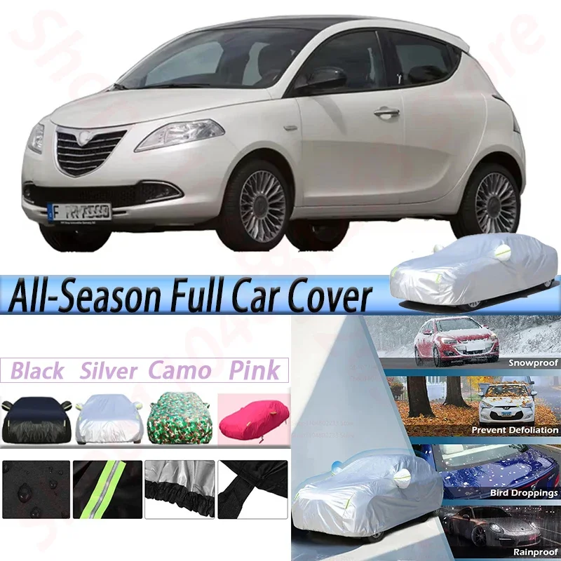 

Outdoor Waterproof Car Covers For Lancia Ypsilon Auto Anti-UV Sun Shade Snow Rain Protection Cover Dustproof