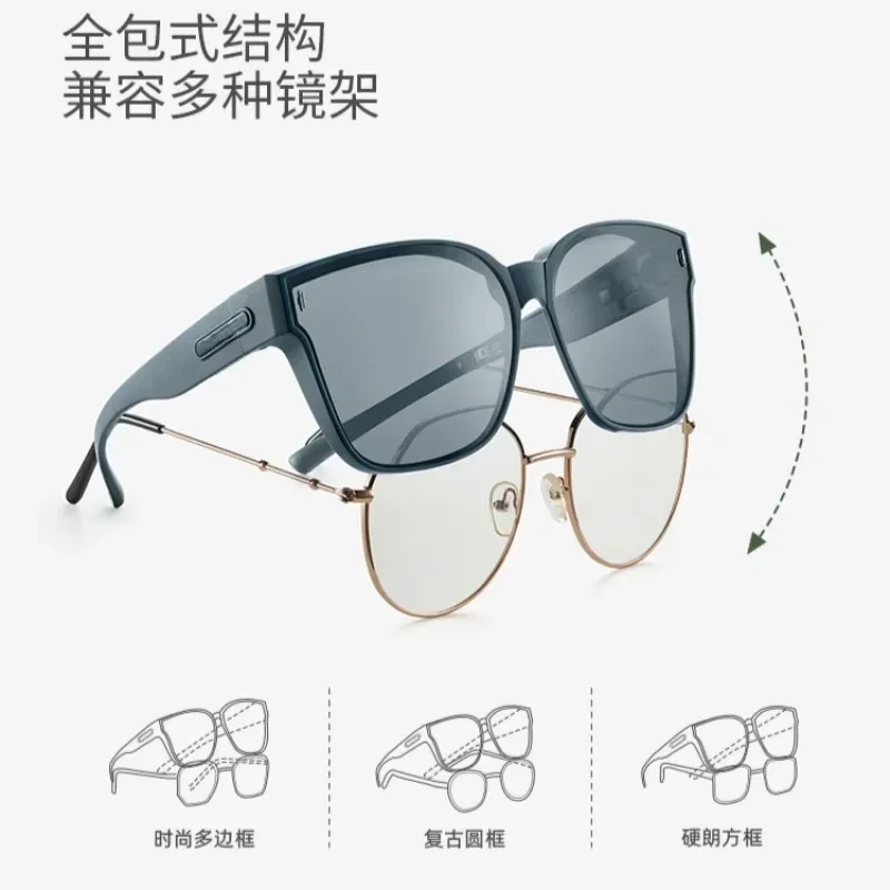 

Box set of glasses can be set of myopia glasses, polarized sunglasses, men's driving sunscreen sunglasses, glasses clip.