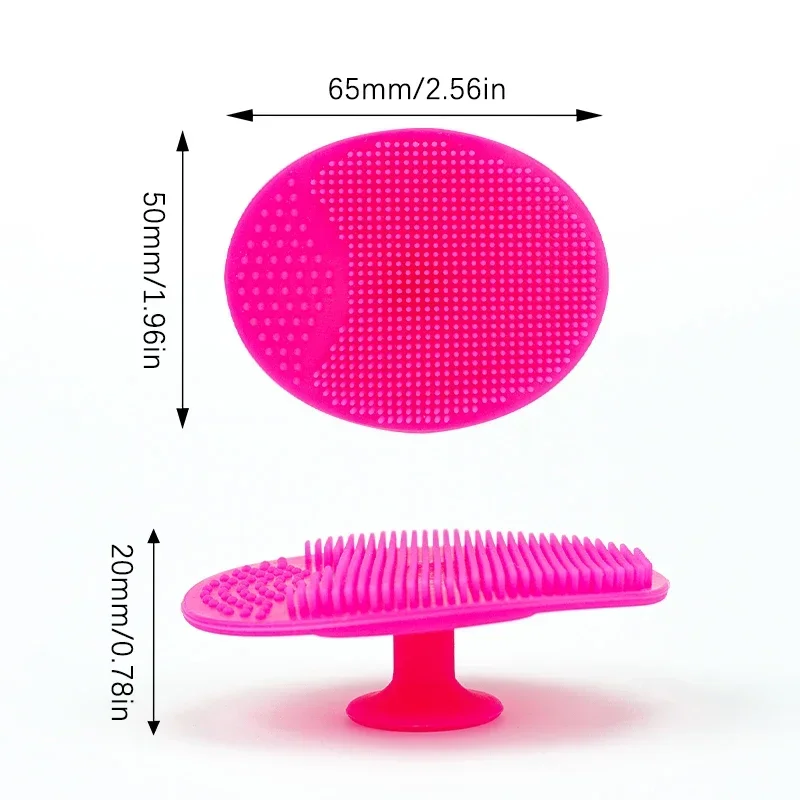 1PC Silicone Face Wash Brush Clean Pores Baby Shampoo Brush Baby Bath Brush Soft Hair Round Shampoo Comb Home Use Brushes