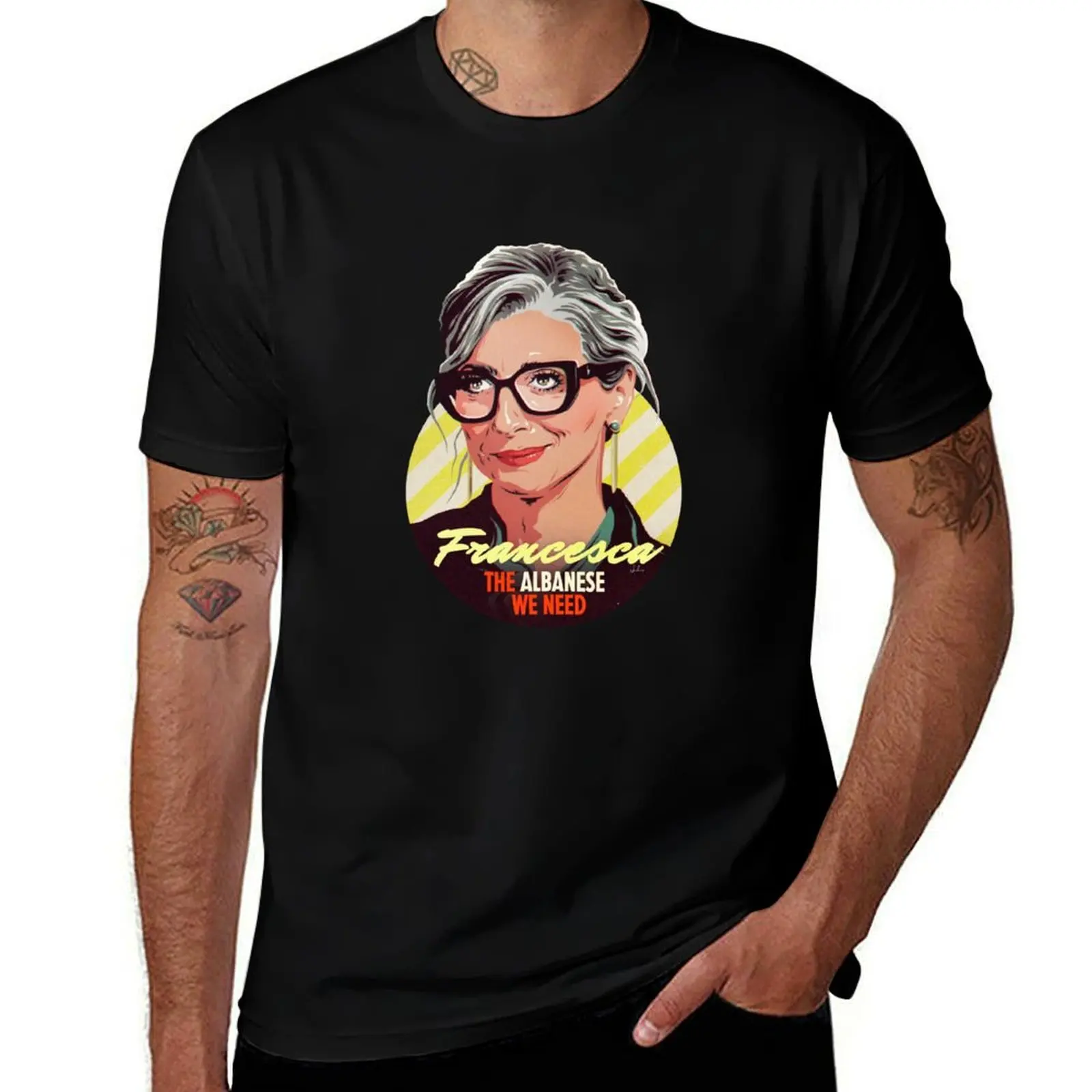 Camiseta FRANCESCA ALBANESE, camiseta divertida de secado rápido, camisetas gráficas de algodón, camisetas de gran tamaño para hombres