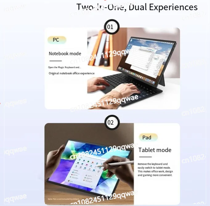 Hard Disk Capacity 640GB New 14-inch PC + Pad 2-in-1 Laptop