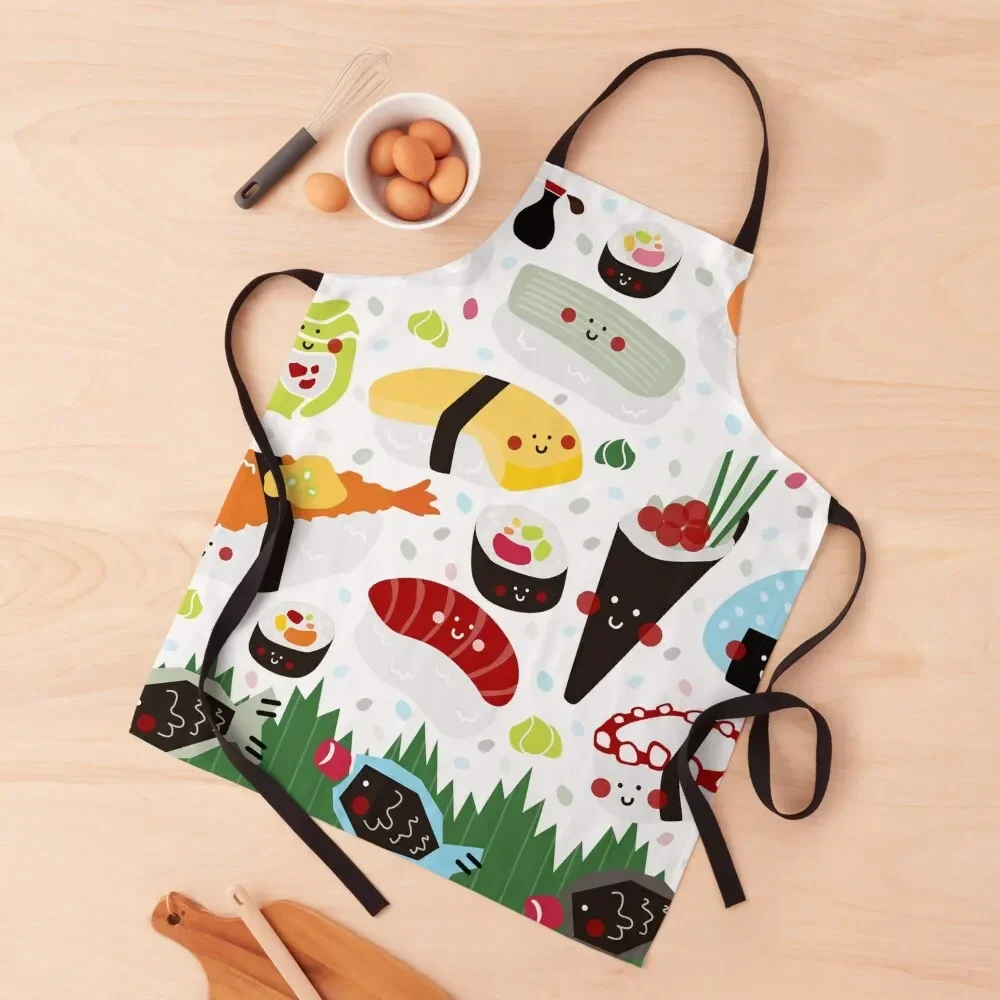 

Sushi galore Apron for home useful pieces Kitchens Woman Apron