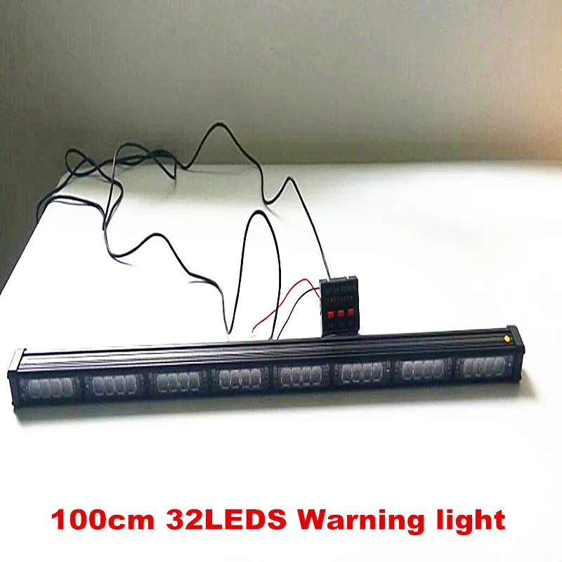 40inch 32W Bright Led emergency bar light,Car Led strobe Warning light with 2 brackets,mutil-function controller,waterproof