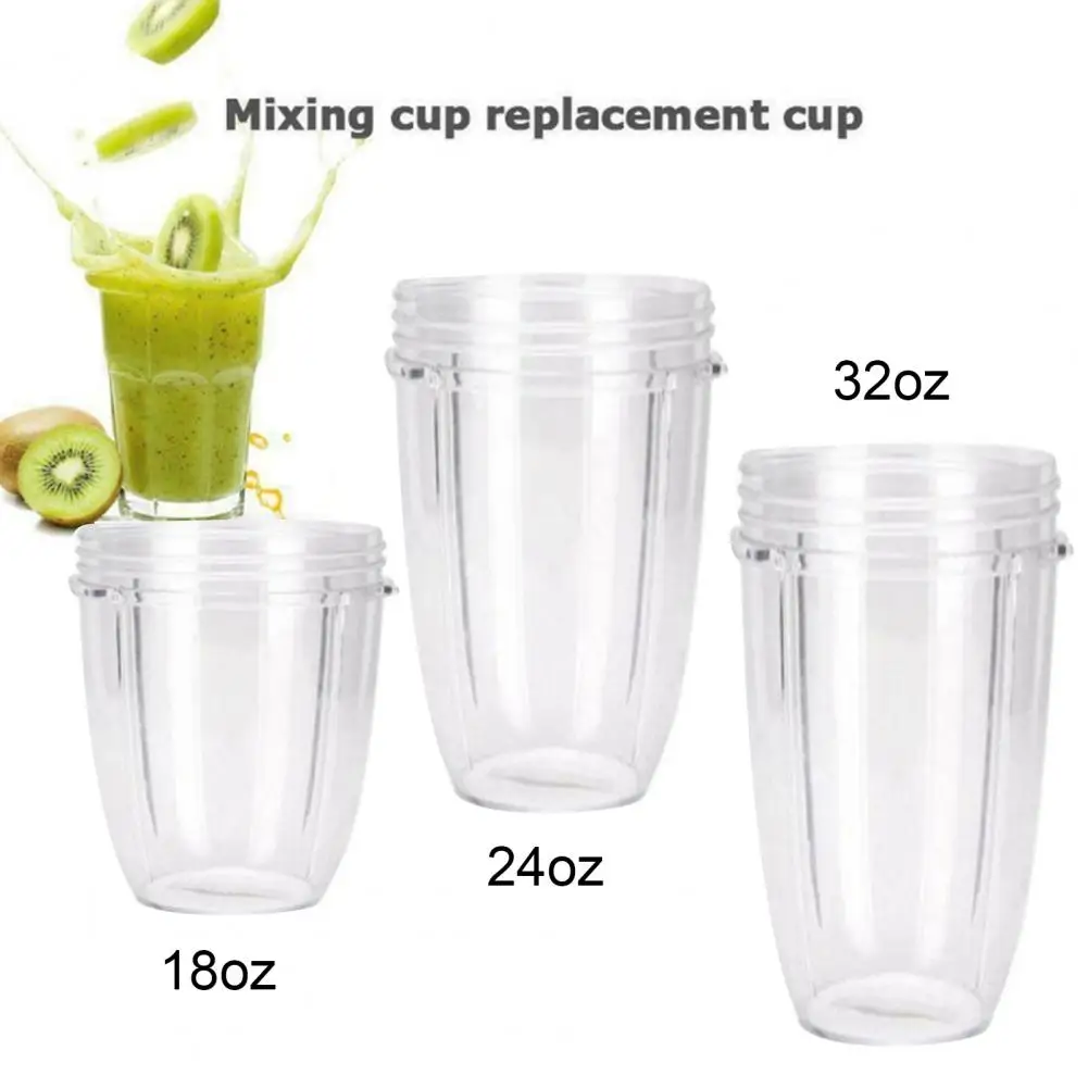 18/24/32oz Juicer Cup Mug Transparent Replacement Cup Plastic Juicer Extractor Mug Cup for Kitchen for Nutri Blender 600W/900W