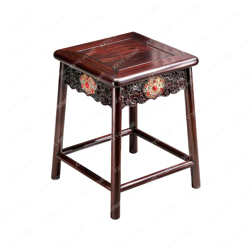 

Sour branch wood new Chinese retro solid wood living room simple Zen kung fu tea stool