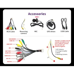 For Android Radio Multimedia GPS 4G 4pin 6pin USB 4G antenna Sim Card Slot Rearview line Car Accessories Wires Replancement Part
