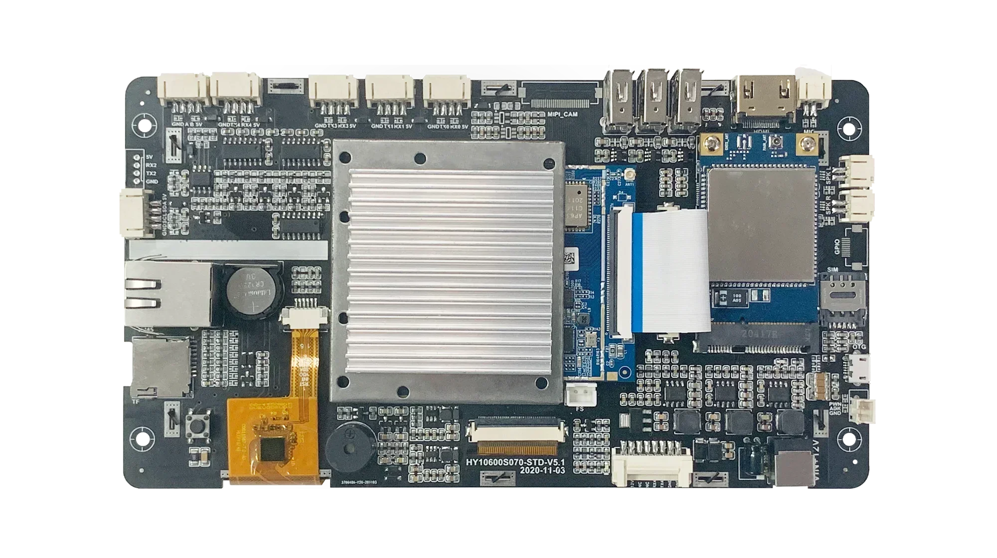 Proculus 7 inch android flexible lcd display hmi panel embedded touch screen board with display and 4g oem factory for elevatory