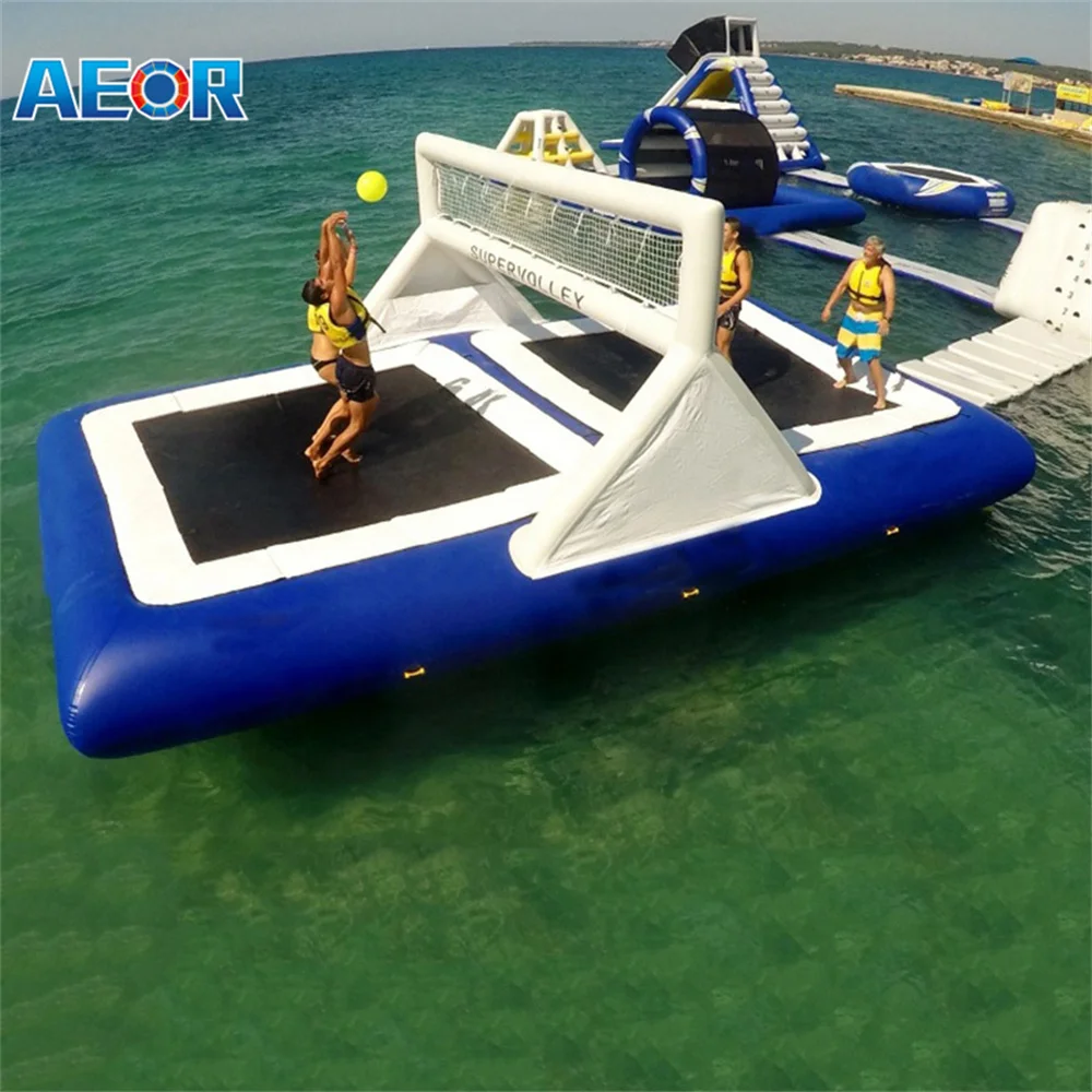 

Customization Size Inflatable Volleyball Court Water Float Summer Inflatable Sports Game