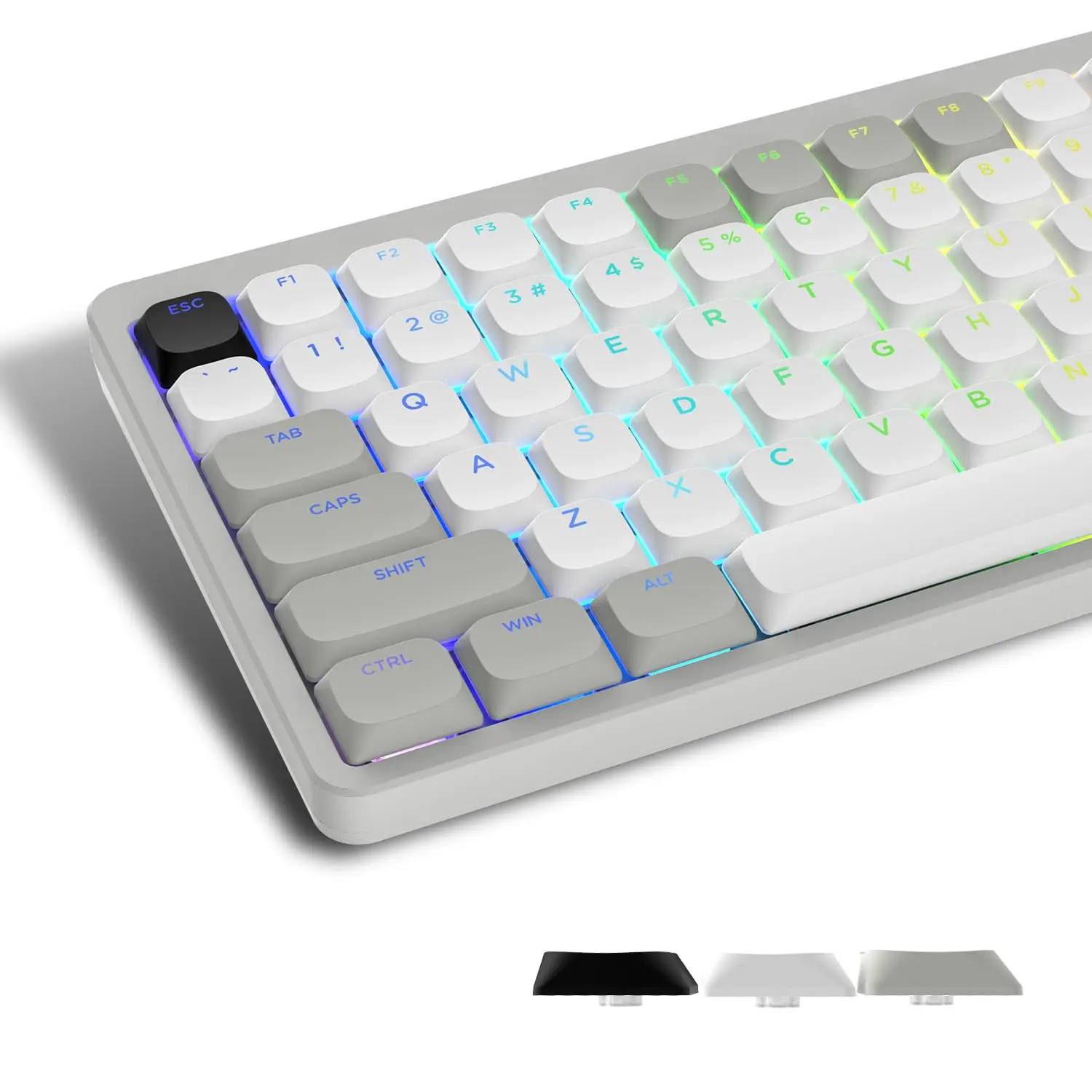 Imagem -06 - Conjunto Completo Personalizado Keycaps Low Profile Pbt Keycaps Horizon Tiro Duplo Cherry Gateron mx Interruptores Mecânicos 143 Chaves