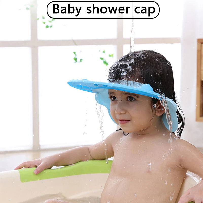 Baby Shower Hair Visor Adjustable Waterproof Ear Protection Infant Bathing Shampoo Cap Head Protector Children Bath Accessories