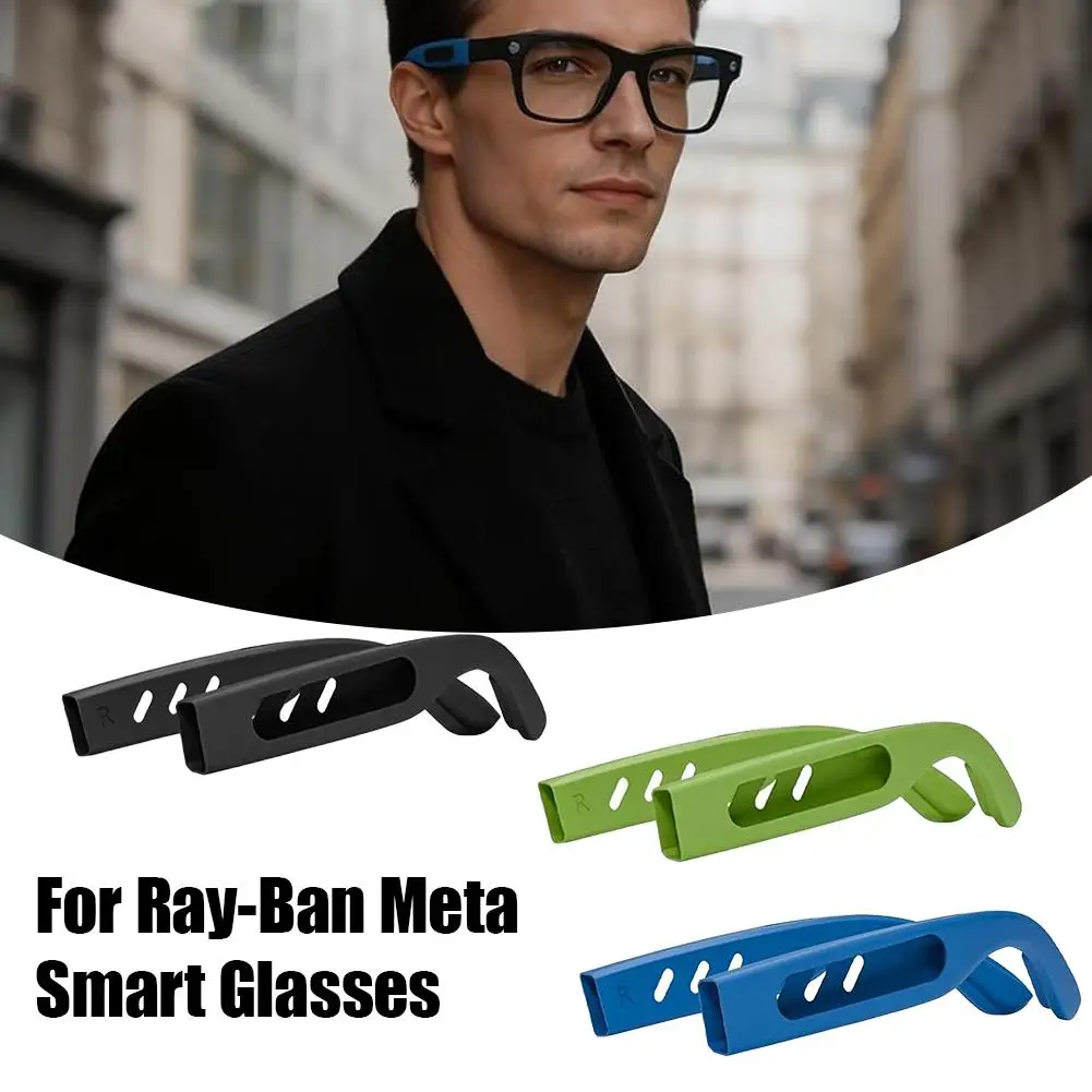 Anti-Slip Silicone Eyeglass Ear Grip Sweat-Resistant Comfortable Glasses Ear Hooks for Ray-Ban Meta Wayfarer/Skyler/Headliner