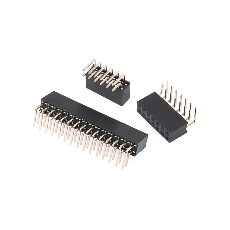 2.0mm Pitch Double Row Right Angle Female Header Curved Pin 2x2P 3P 4P 5P 6P 7P 8P 9P 10P 12P 15P 20P 40P Pin Socket Connector