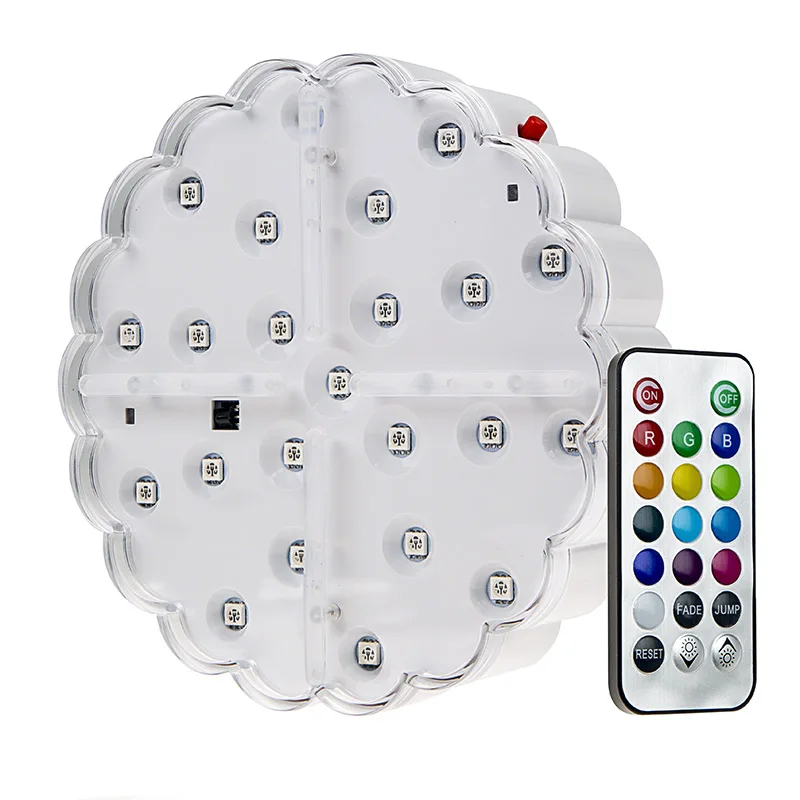 Base de luz LED recargable para centro de mesa, control remoto, decoración de eventos y bodas, 6"