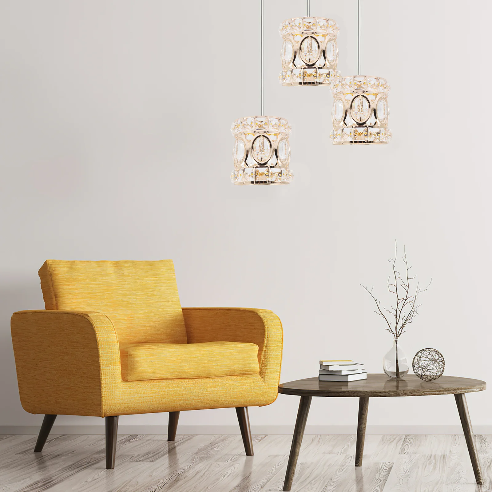 

Modern Crystal Lamp Shade Durable Metal Decorative Ceiling Light Shade Compatible with LED Bulbs for Chandelier Table Lamp