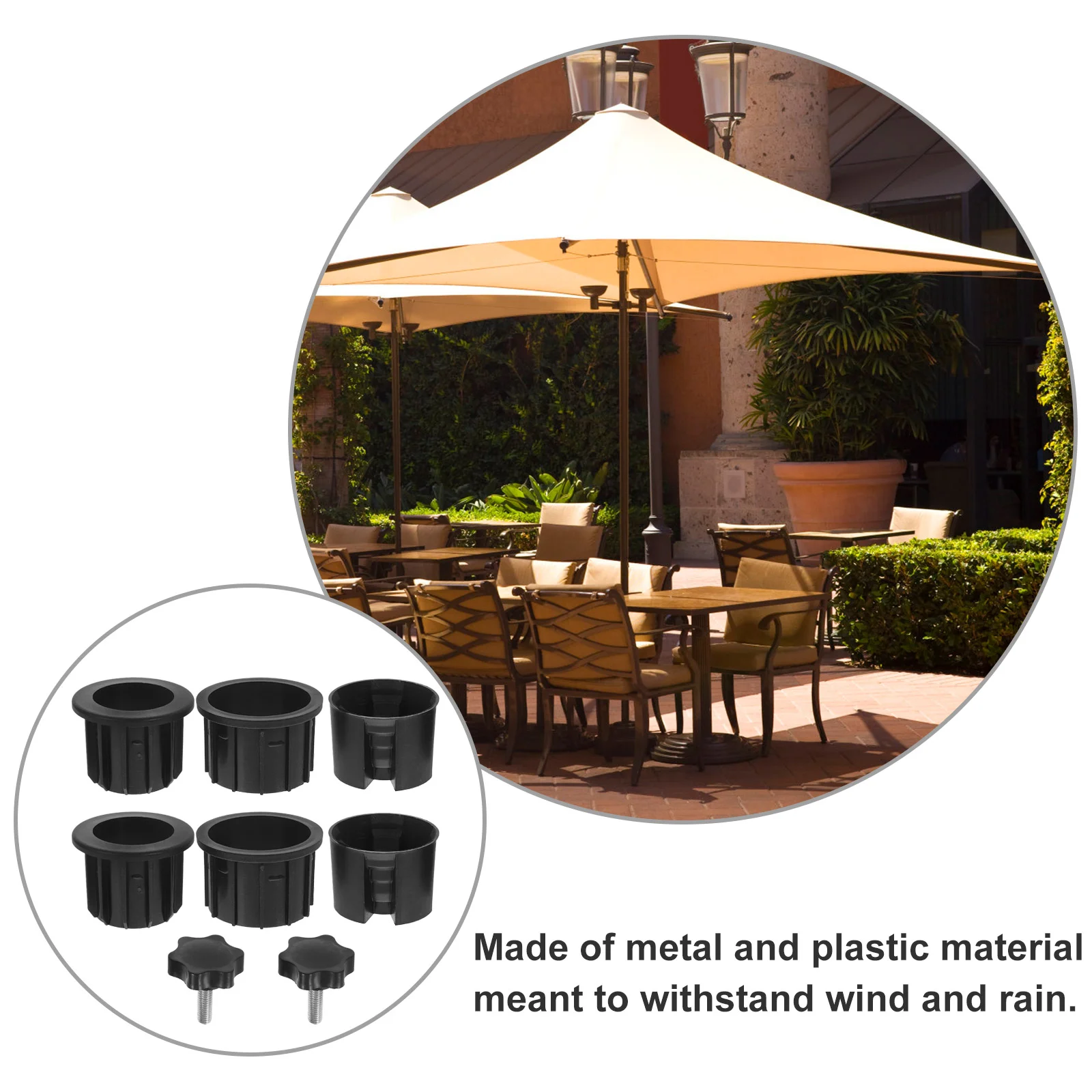 Canopy Umbrella Stand Parts Heavy Duty Patio Outdoor Garden Parasol Cap Ground Anchor Cover Screws Beach Plugs Pole Covers