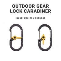[HODR] Ultralight G-Shaped Carabiner G Lock – 4g Aluminum Dual-Gate Key Lock Clip for Hiking, EDC, and Outdoor Use