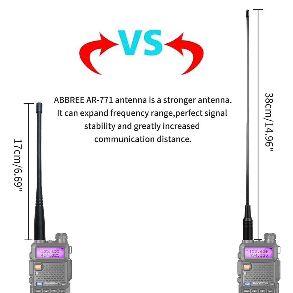 NA-771 SMA-F هوائي مرن VHF UHF SMA أنثى لاسلكي تخاطب UHF هوائي مرن 144/430 ميجا هرتز ل Baofeng UV-5R BF-888S UV-82 #6