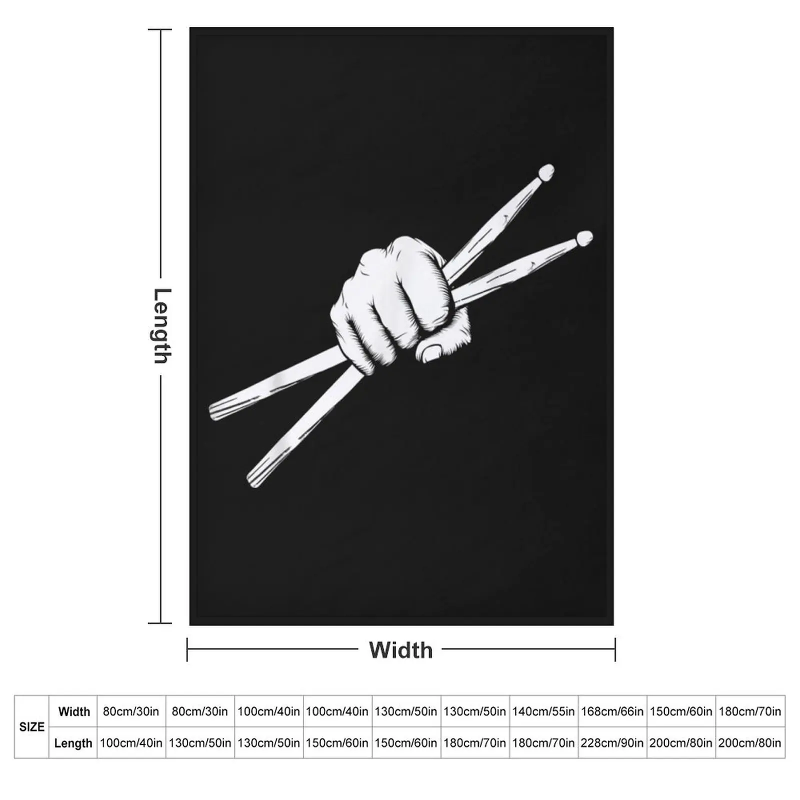 Drumsticks Drummer - Drumset Drums Gift Throw Blanket Luxury warm winter Bed linens Stuffeds Winter beds Travel Blankets