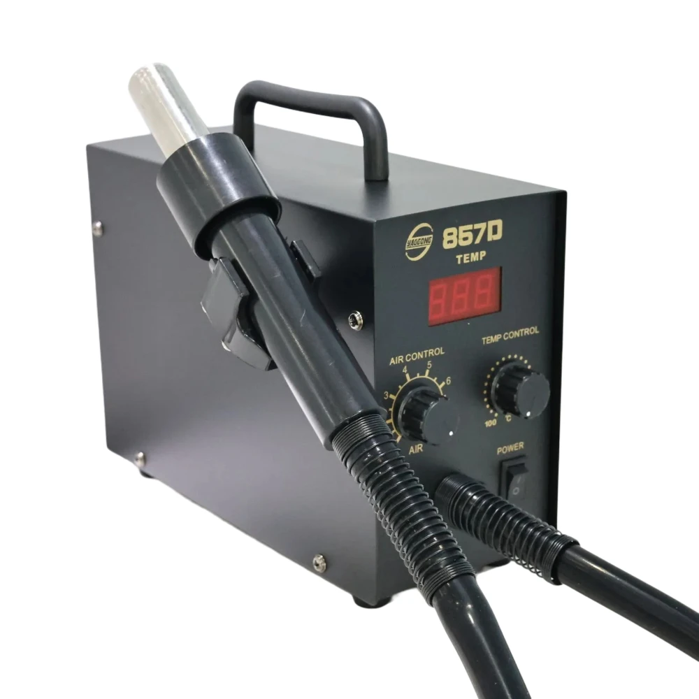 

857D Led Digital Display SMD Brushless Hot Air Rework Station With Soldering Iron Machine Heat Gun For Cell Phone Repair