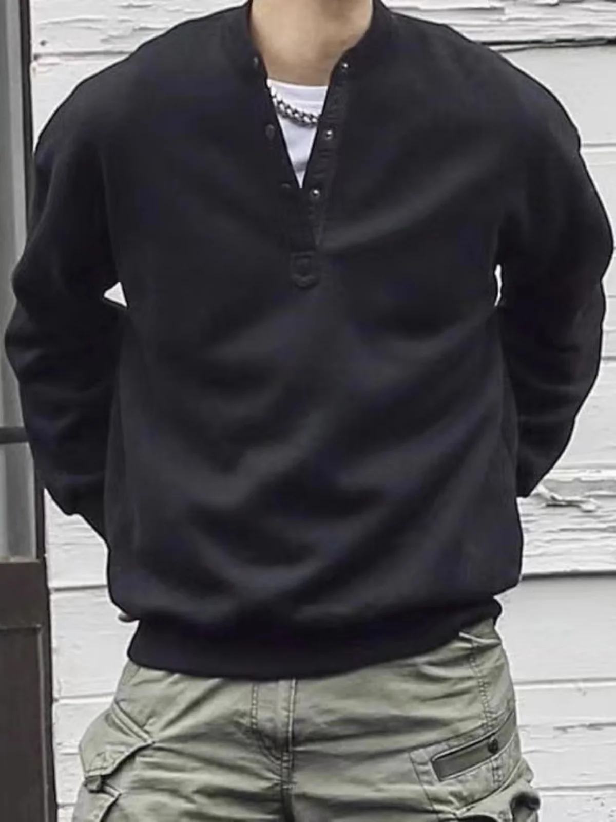 

Мужское худи свободного кроя с воротником-стойкой, базовый слой, осень-зима, новинка, стильный американский бренд, большой размер, 200 Pou